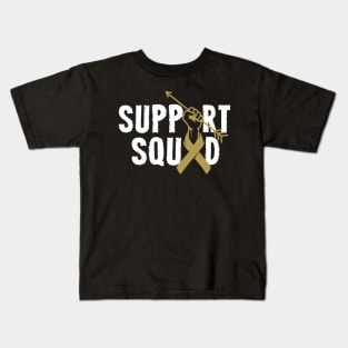 Support Squad Childhood Cancer Awareness Ribbon Kids T-Shirt